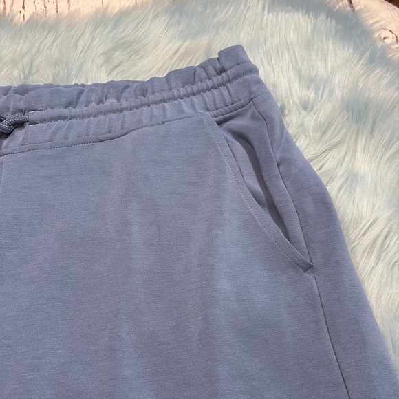Athleta Seasoft Straight Wide Leg Crop Pants Blue Petite Fit sz L - Picture 6 of 10